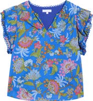 SUGARLIPS Sunlit Floral Print Ruffle Top