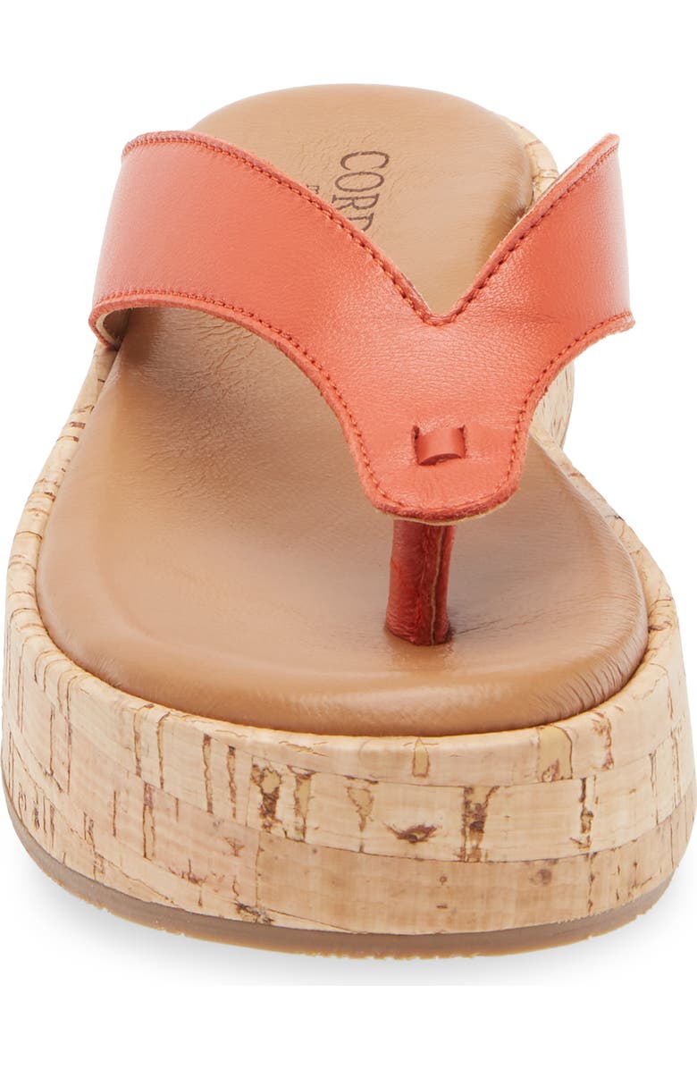 Cordani Kendra Platform Flip Flop, Alternate, color, Papaya Leather