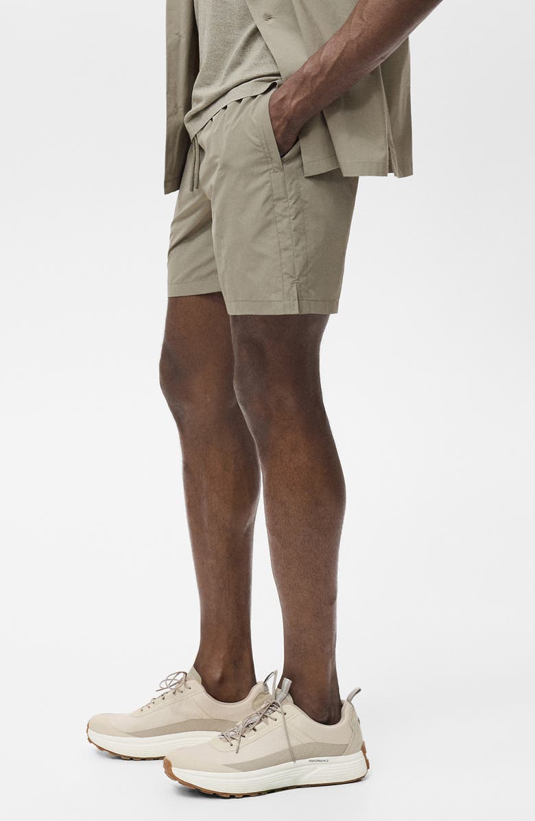 MANGO Zip Pocket Swim Trunks, Alternate, color, Khaki Grey