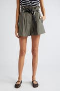 3.1 Phillip Lim Origami Belted Stretch Cotton Shorts