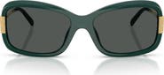 Tory Burch 56mm Rectangular Sunglasses