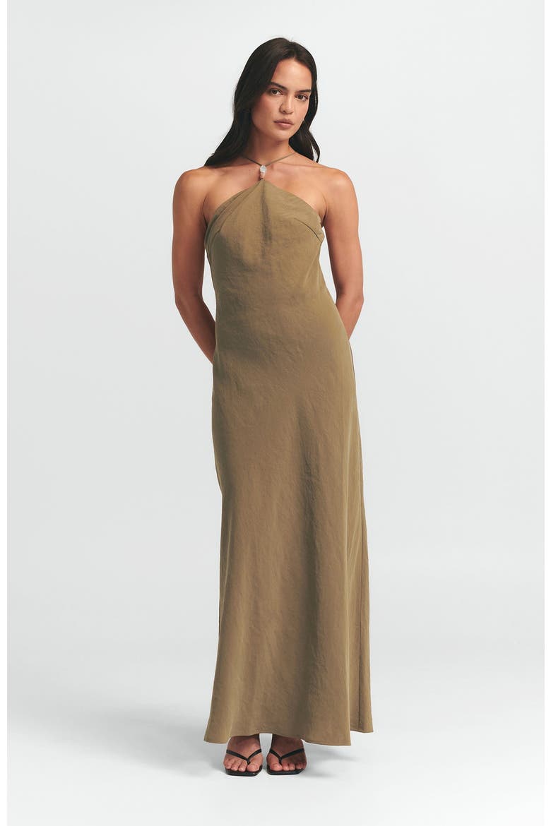 Anais Slip Dress, Alternate, color, Taupe