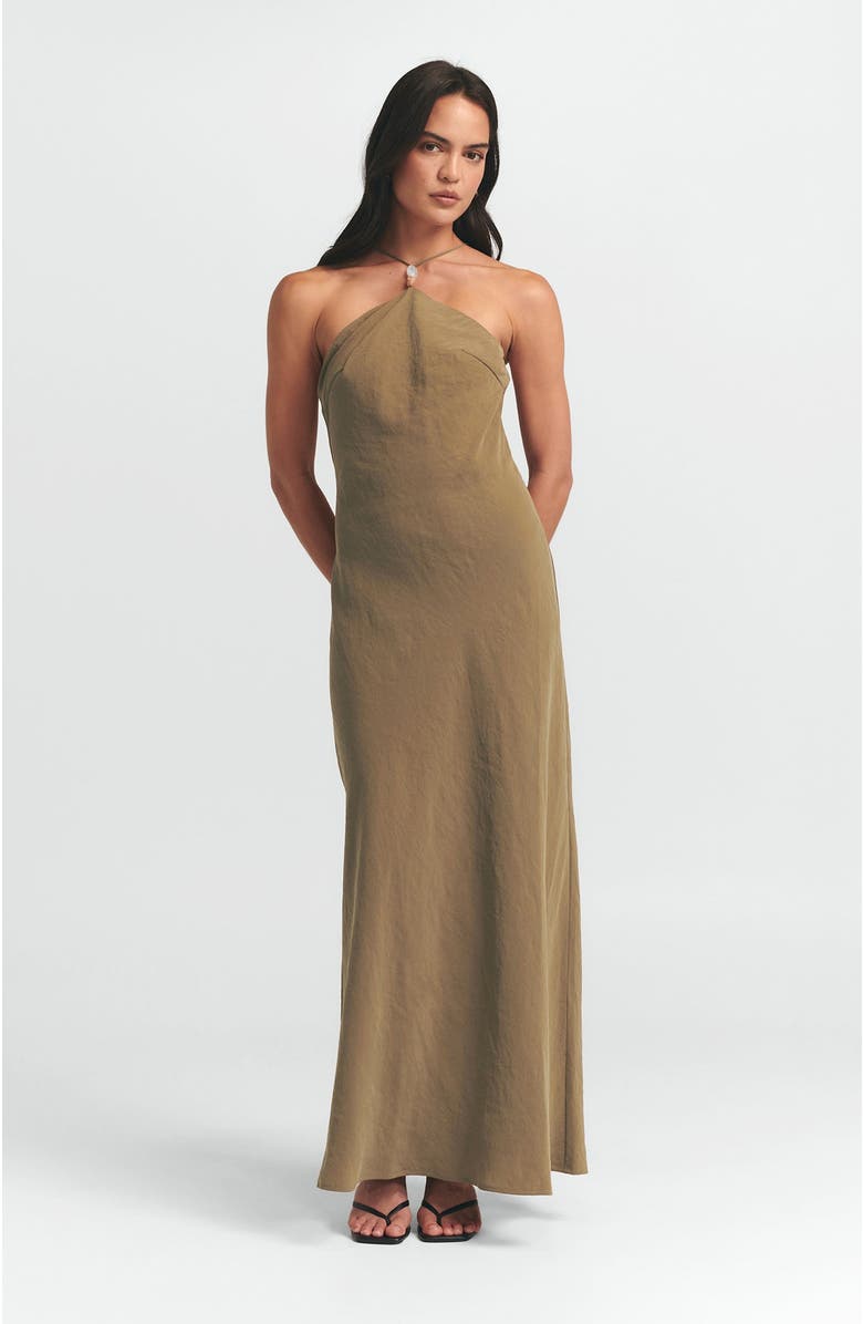 ST MRLO Anais Slip Dress, Alternate, color, Taupe