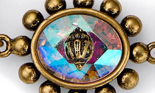 Kurt Geiger London Mixed Crystal Statement Necklace In Gold