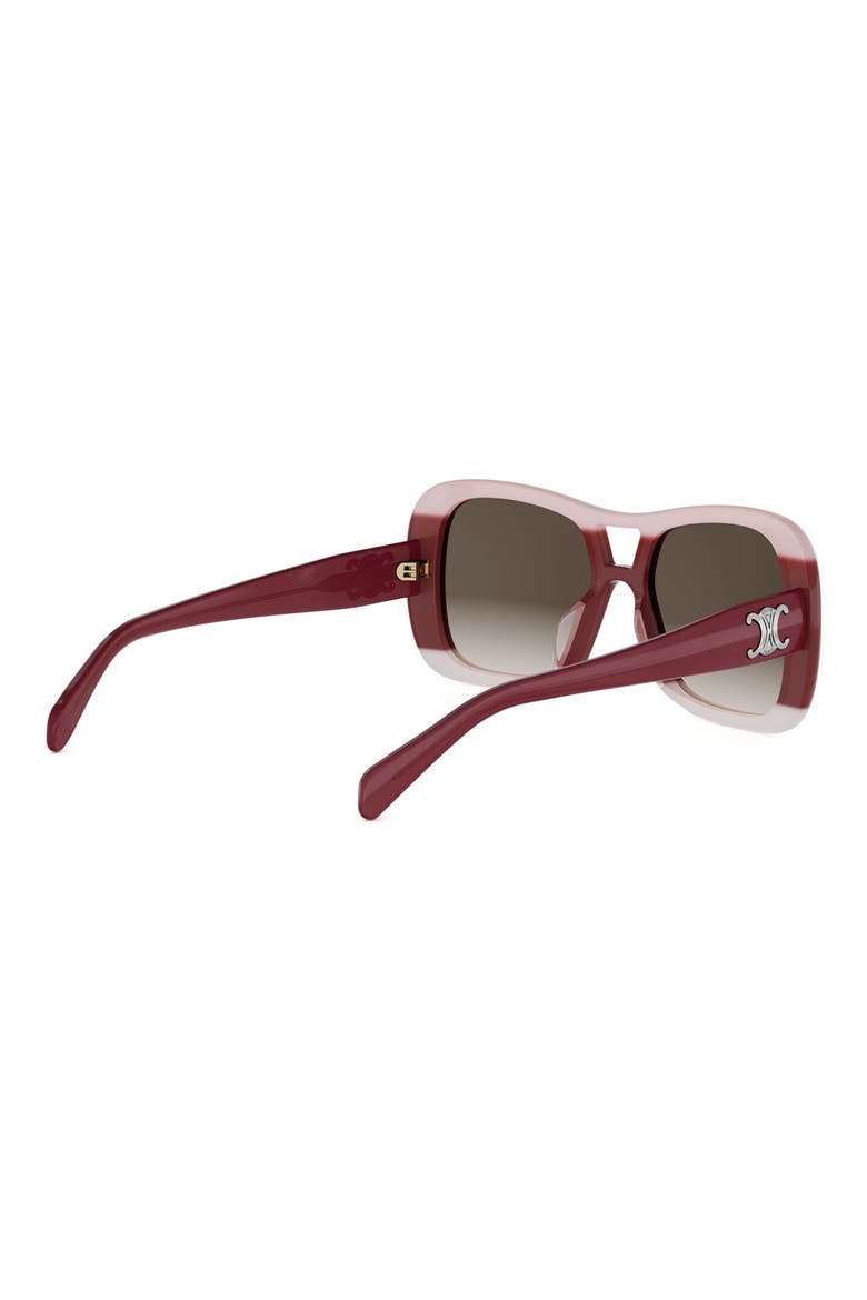 Triomphe 55mm Gradient Pilot Sunglasses, Alternate, color, PINK / OTHER / GRADIENT BROWN