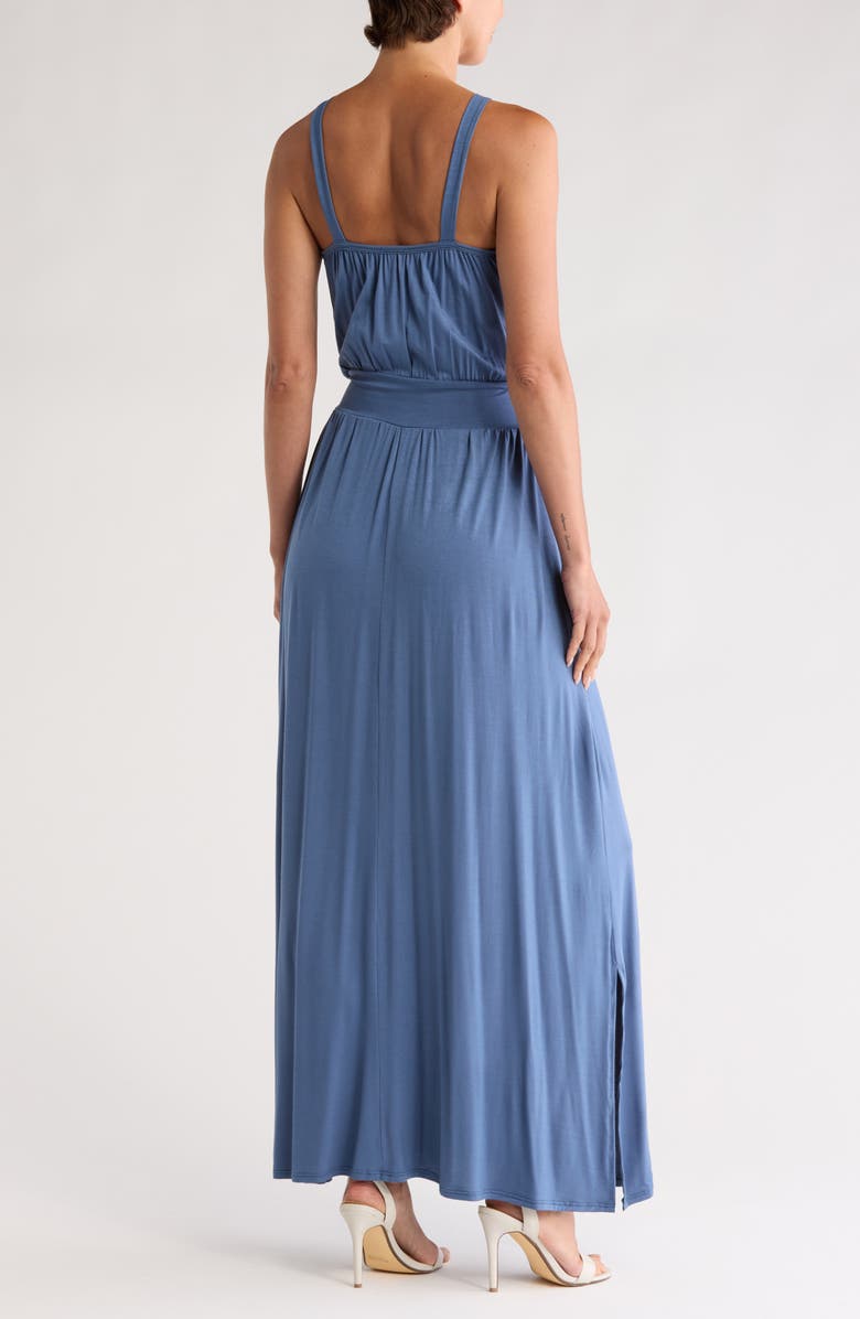 GO COUTURE Halter Maxi Dress, Alternate, color, Moroccan Blue