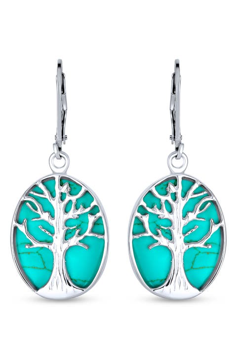 Family Tree Life Celtic Drop Earrings