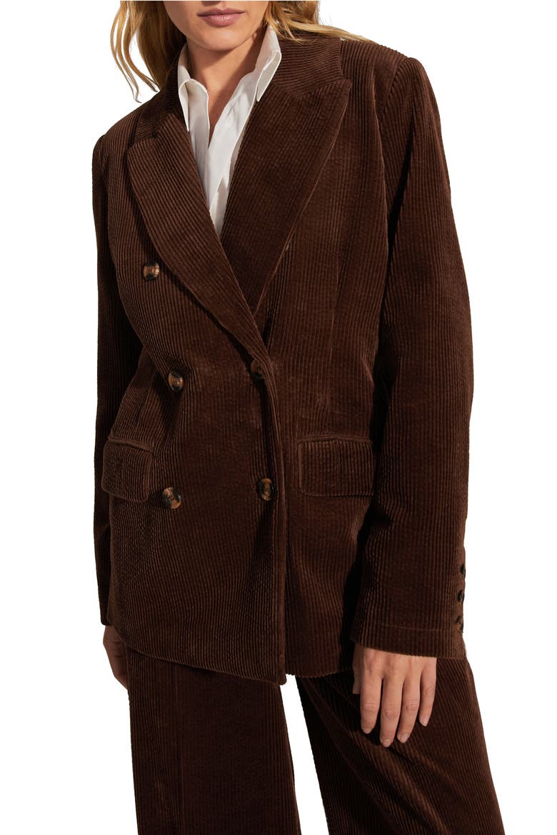 The Agnes Corduroy Blazer, Main, color, COFFEE