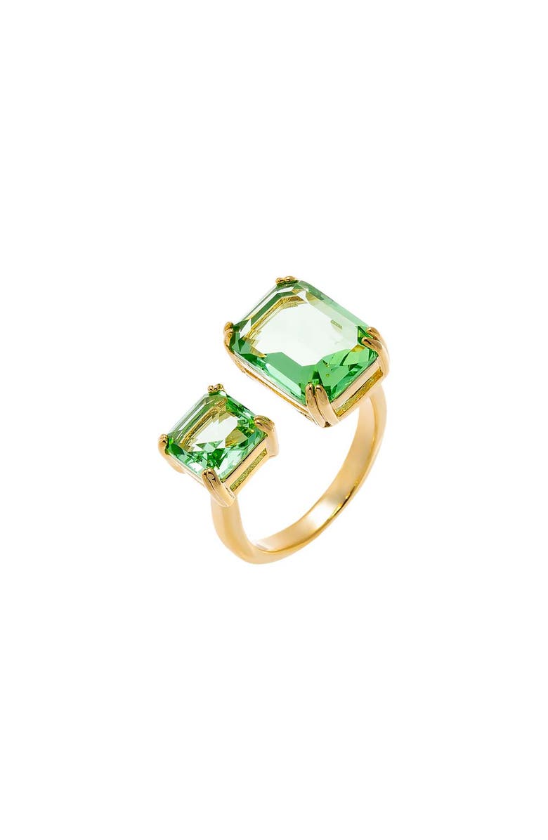BY ADINA EDEN Green Duo Statement Ring, Main, color, Light Green