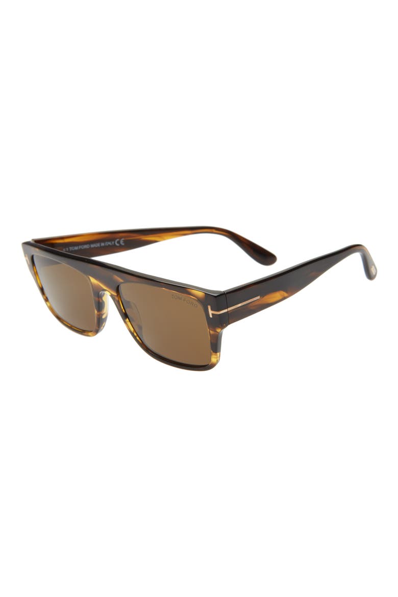 55mm Rectangular Sunglasses, Alternate, color, DBRNO/ROVX