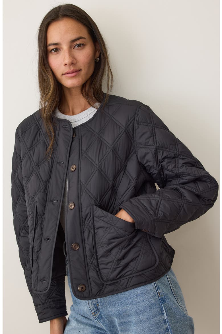 Marina Quilted Liner Jacket, Alternate, color, BLACK