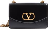 Valentino Garavani Vain VLOGO Leather Shoulder Bag