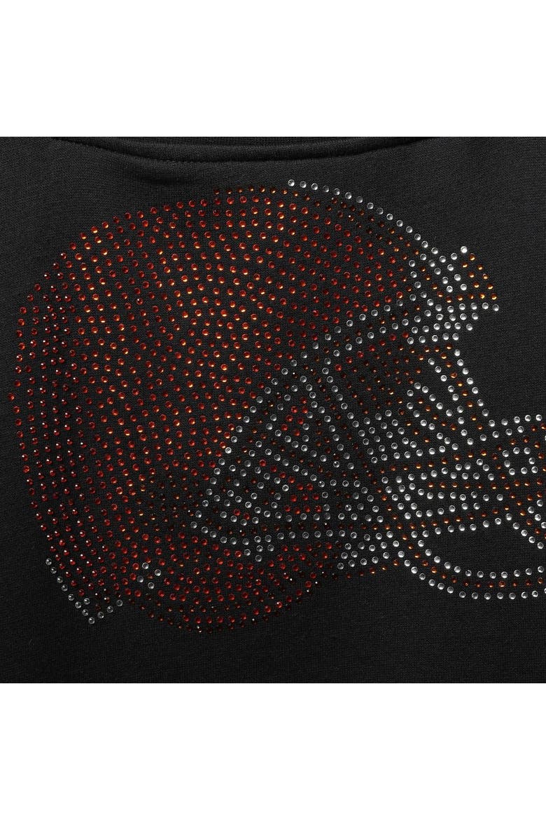 Women's Cuce Black Cleveland Browns Winners Square Neck Pullover Sweatshirt, Alternate, color, Black