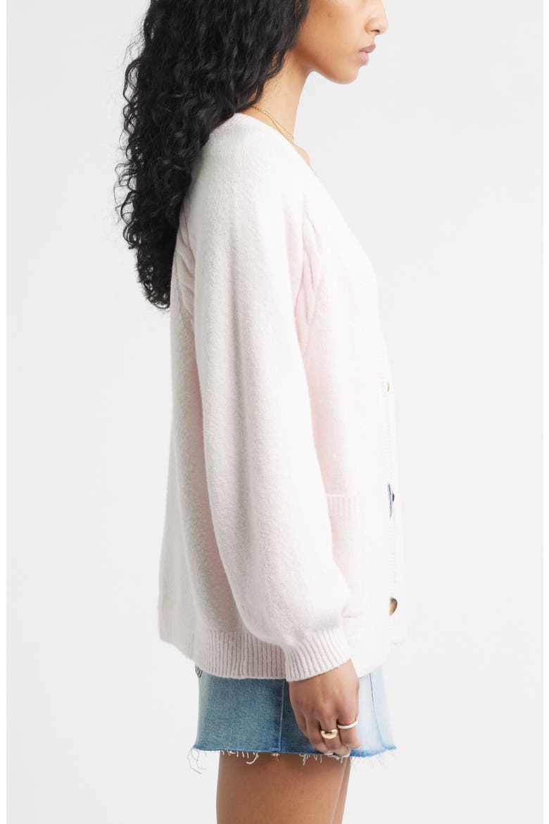 Relaxed Everyday Cardigan, Alternate, color, PINK PRIMROSE