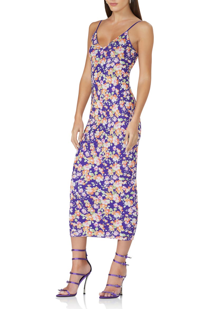Amina Mesh Midi Dress, Alternate, color, ORANGE BLOSSOM