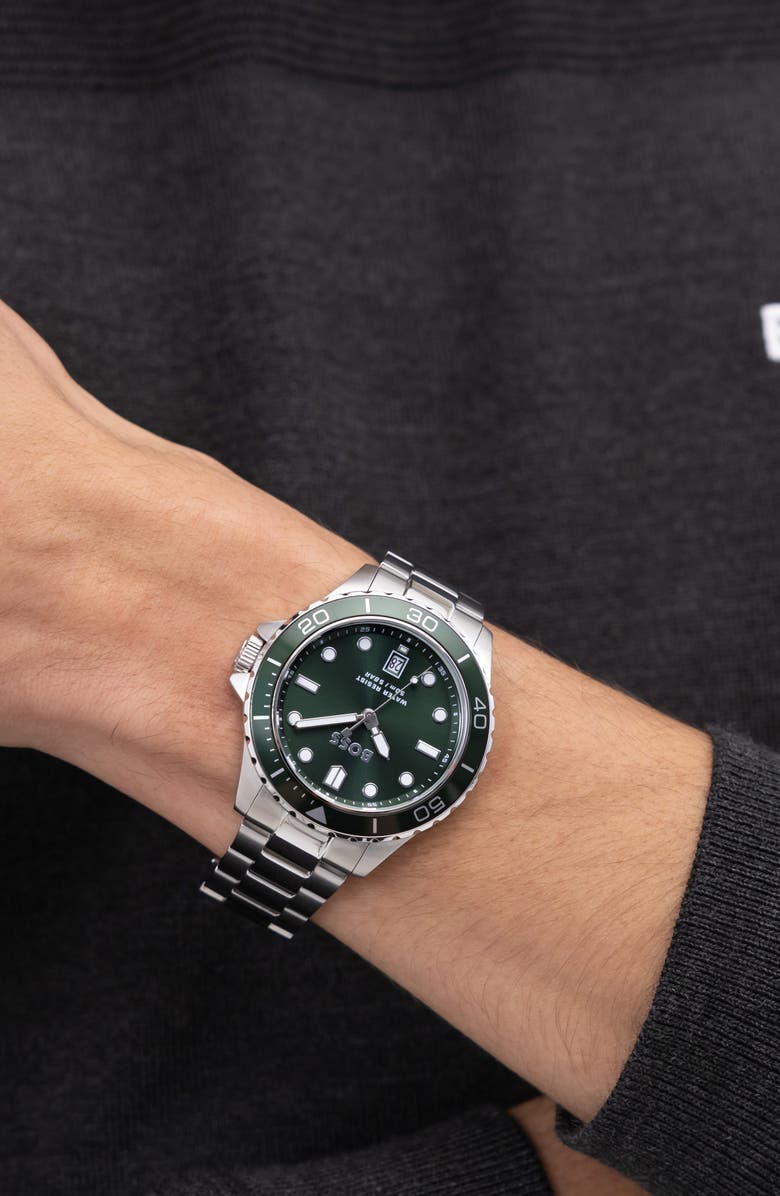 BOSS Troper Sport Watch, 42mm, Alternate, color, Green