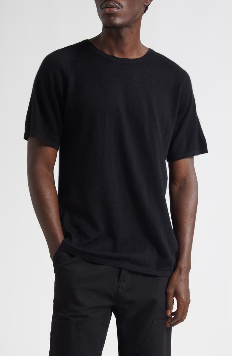 FRENCKENBERGER Normal Cashmere T-Shirt, Main, color, Black