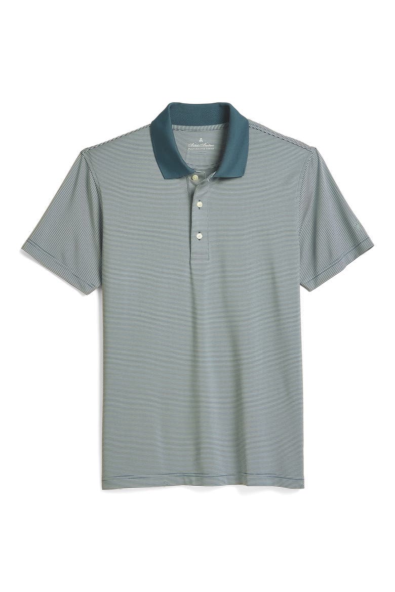 Micro Stripe Performance Polo, Alternate, color, GRAY/ GREEN