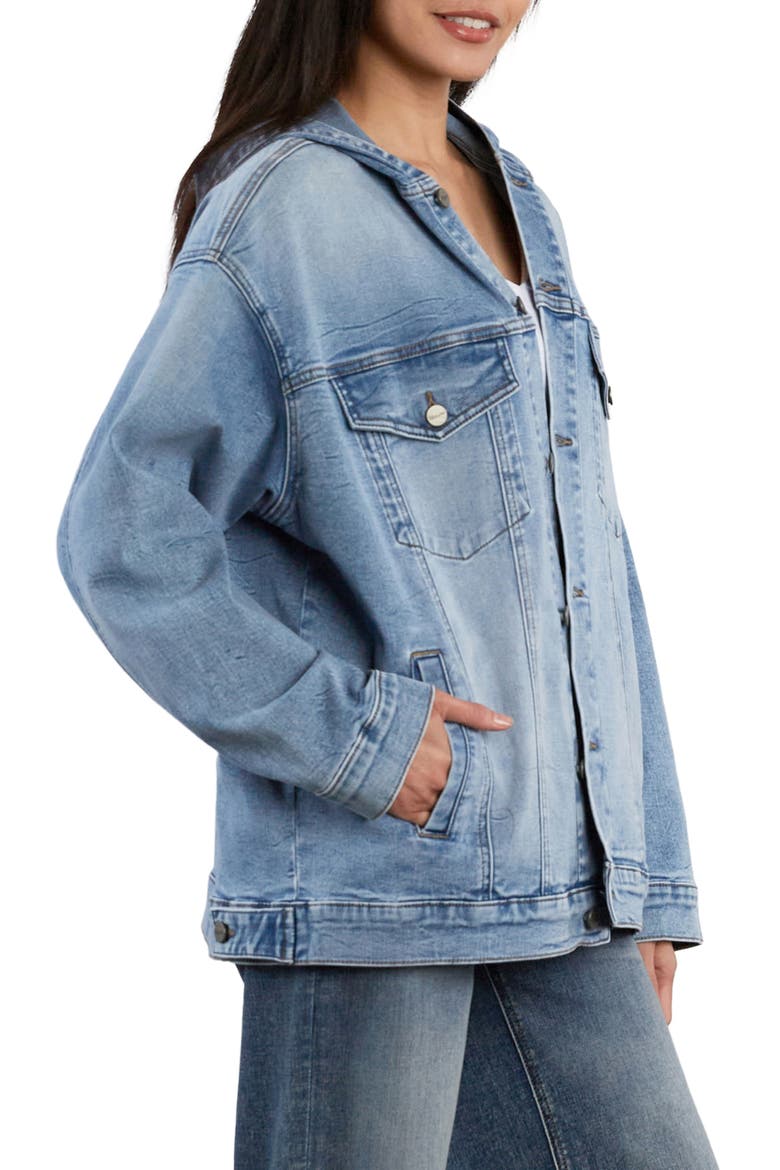 Hooded Denim Trucker Jacket, Alternate, color, STREET DENIM