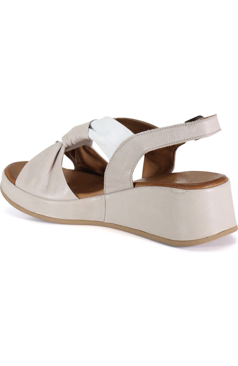 DibaTrue KALA FLOWER Leather Wedge Heel Sandal, Alternate, color, White/Silver