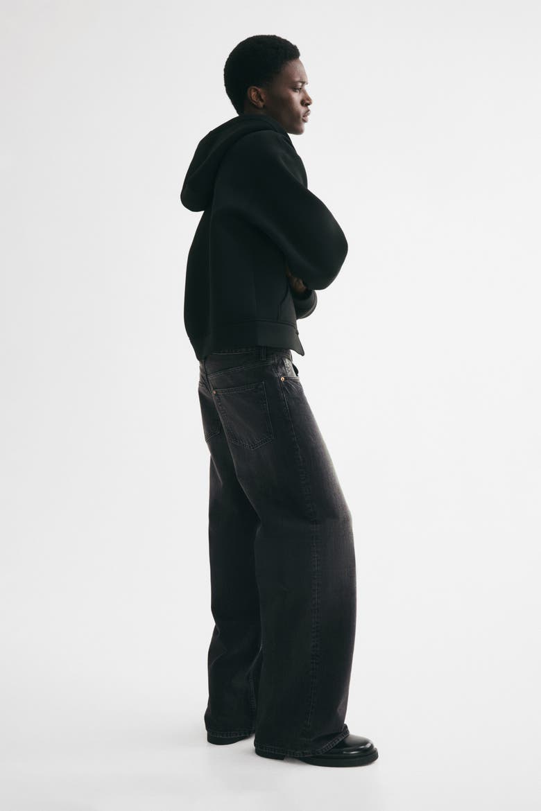 Wide-Leg Jeans, Alternate, color, Denim black