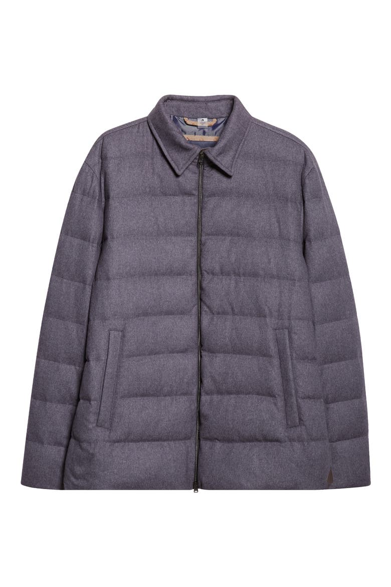 Cashmere & Silk Down Puffer Jacket, Alternate, color, CHARCOAL