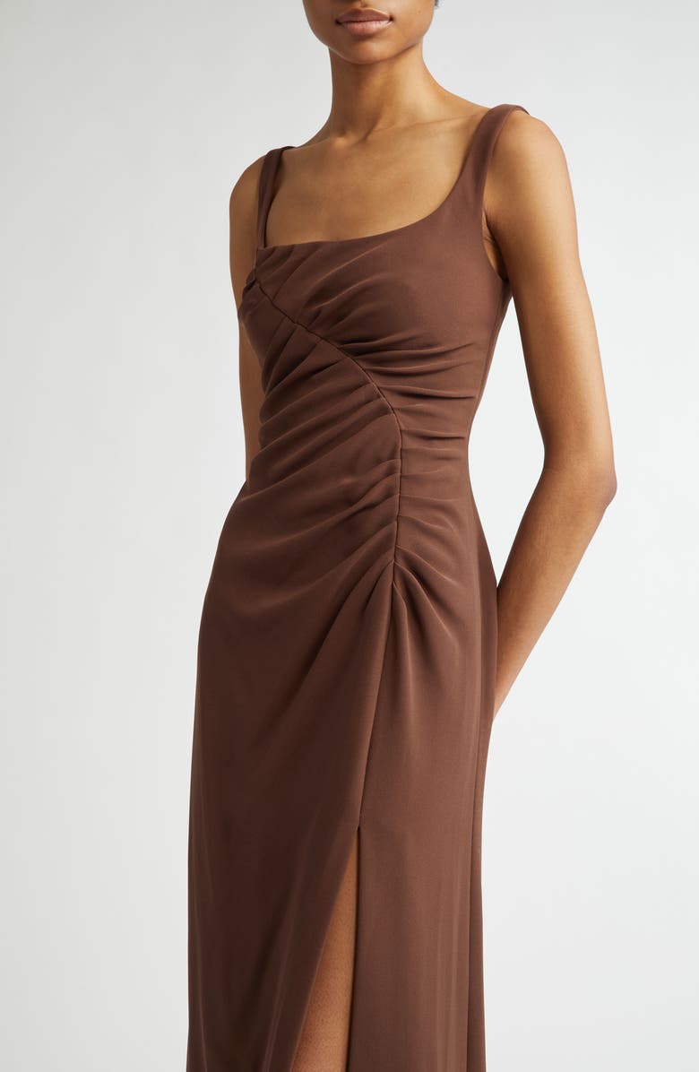 Lela Rose Asymmetric Ruched Tank Dress, Alternate, color,