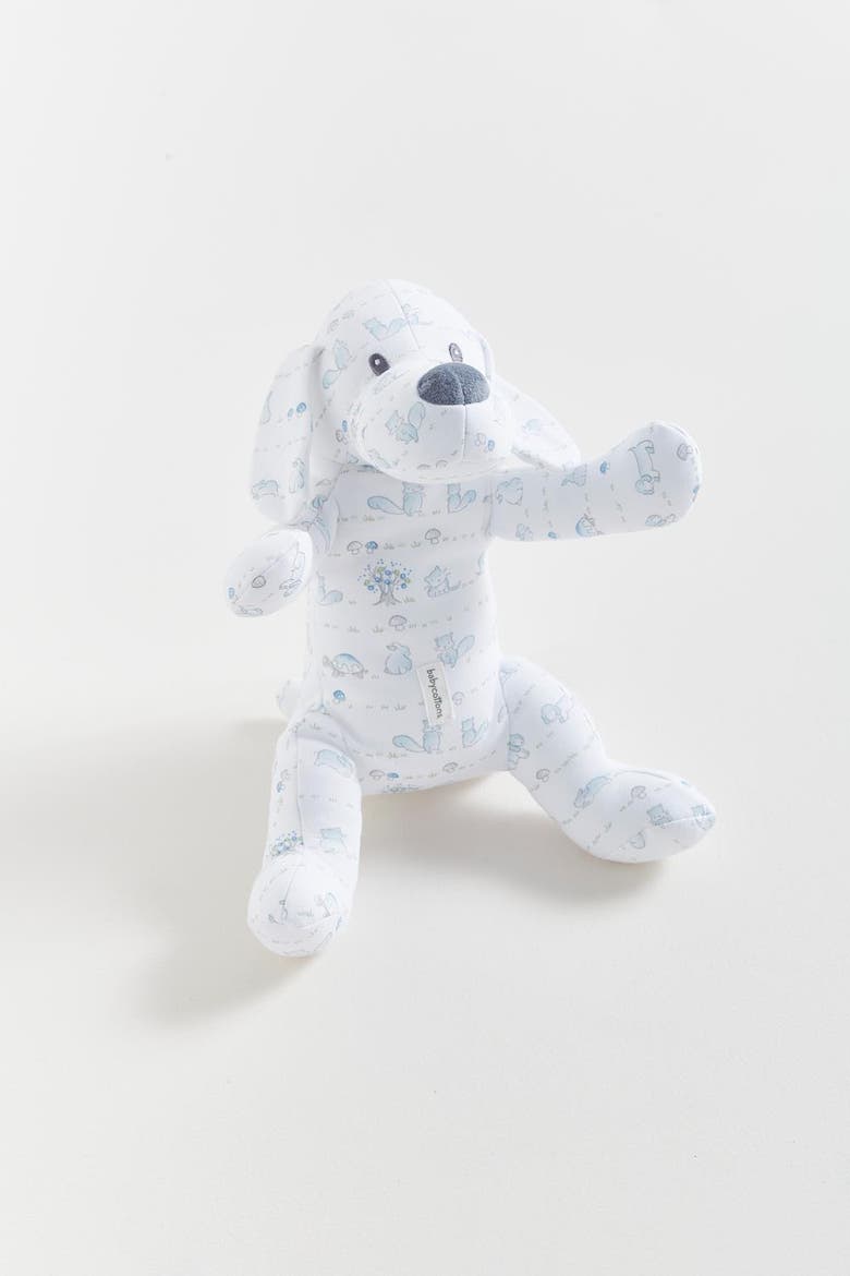 In The Woods Dog Baby Rattle T, Main, color, WHITE-&-LIGHT-BLUE
