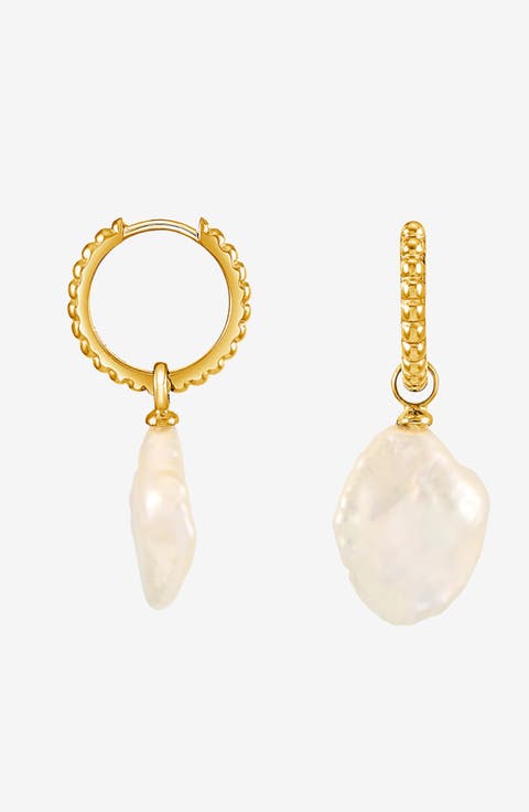 Timeless Keshi Pearl Hoops