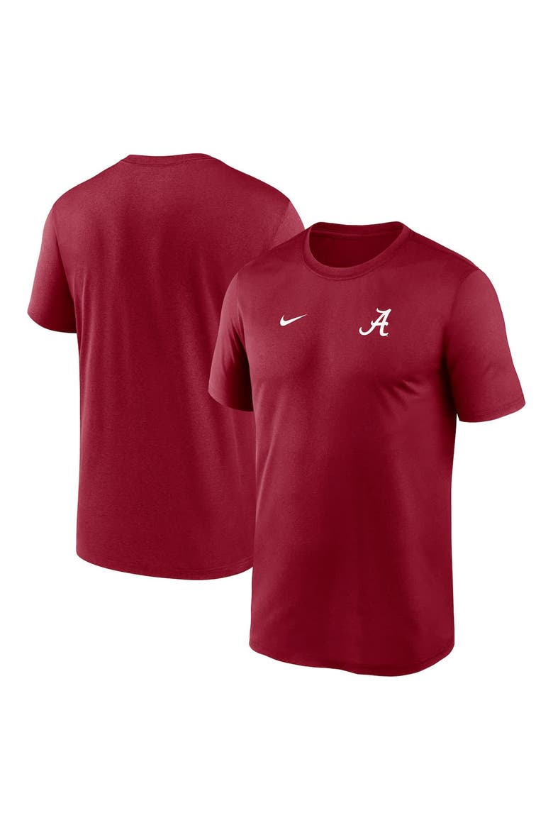 Men's Nike Crimson Alabama Crimson Tide 2025 Sideline Small Logo Legend Performance T-Shirt, Main, color, Crimson