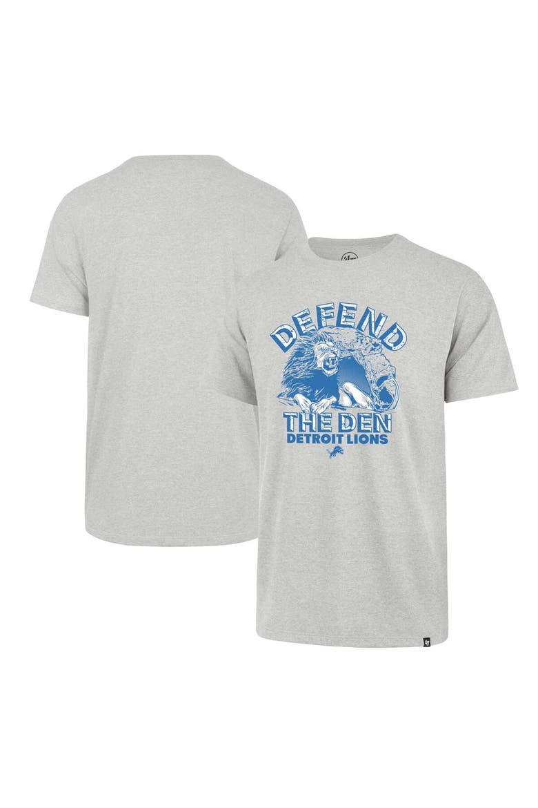 Men's '47 Gray Detroit Lions Regional Franklin T-Shirt, Main, color, Gray