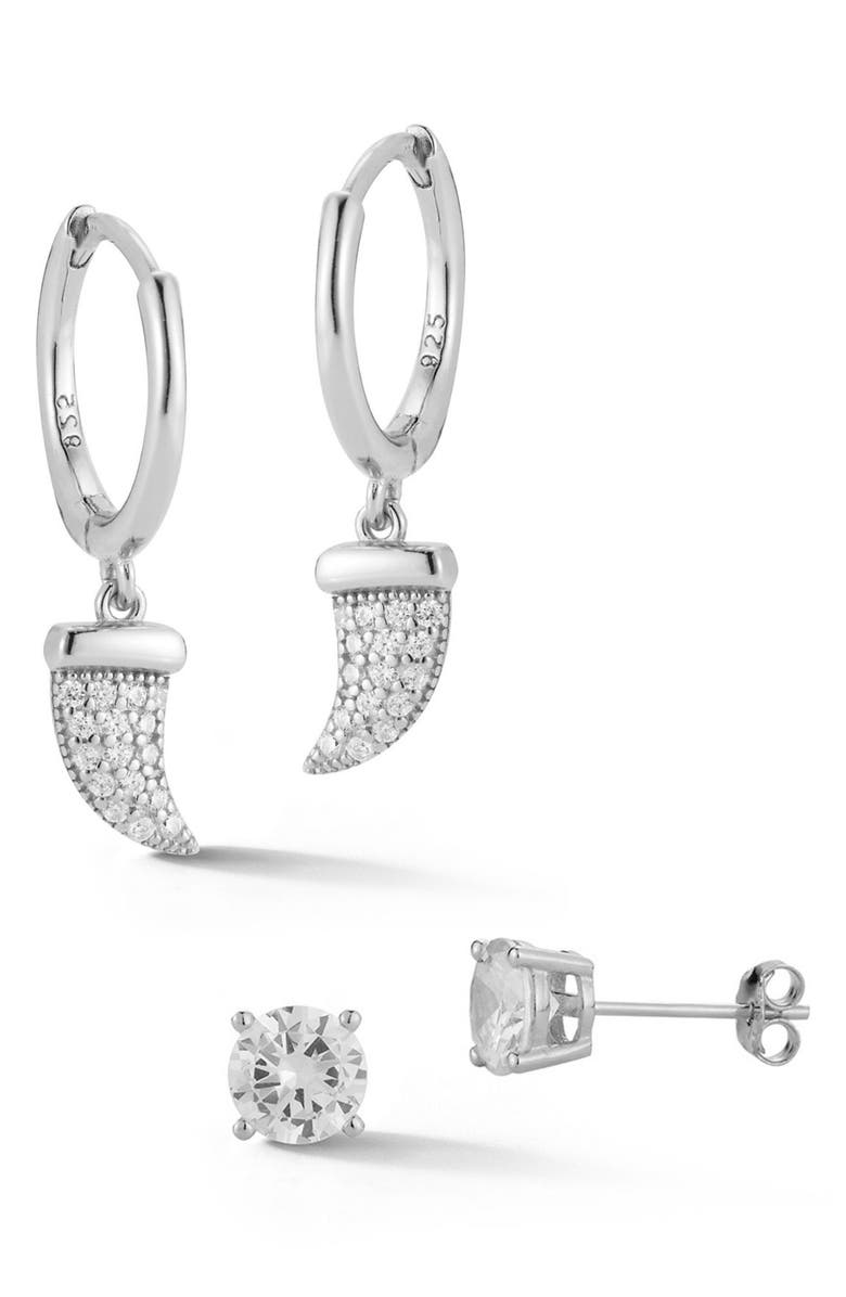 GLAZE JEWELRY Horn & Stud Earring Set, Main, color,