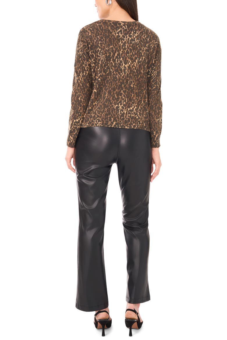 Leopard Print Cardigan, Alternate, color, GOLDEN SAND HEATHER