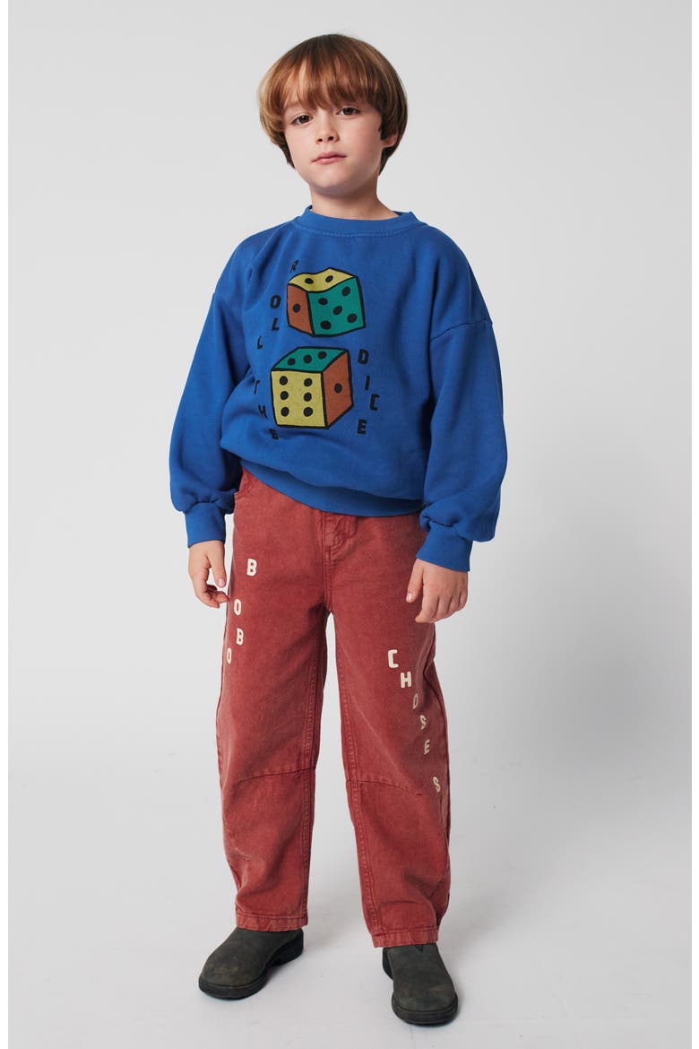 Kids' Roll The Dice Cotton Graphic Sweatshirt, Alternate, color, BLUE