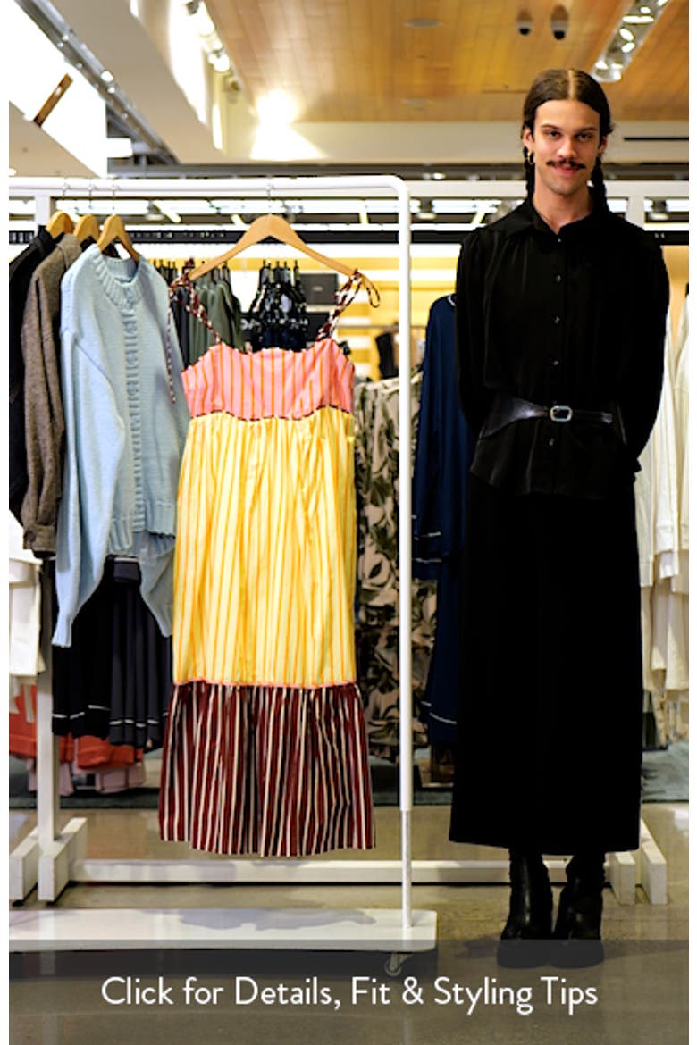 Colorblock Tie Strap Maxi Dress video