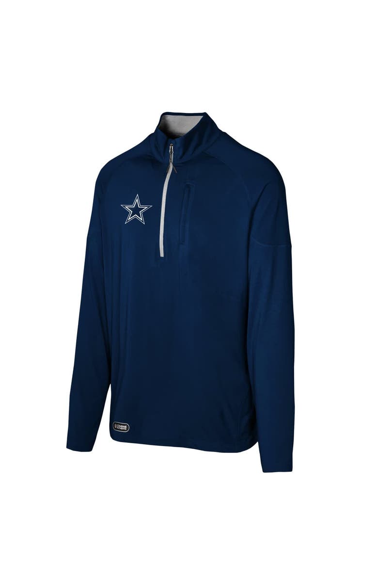 Outerstuff Men's Navy Dallas Cowboys Grind Iron Quarter-Zip Top, Alternate, color, Navy
