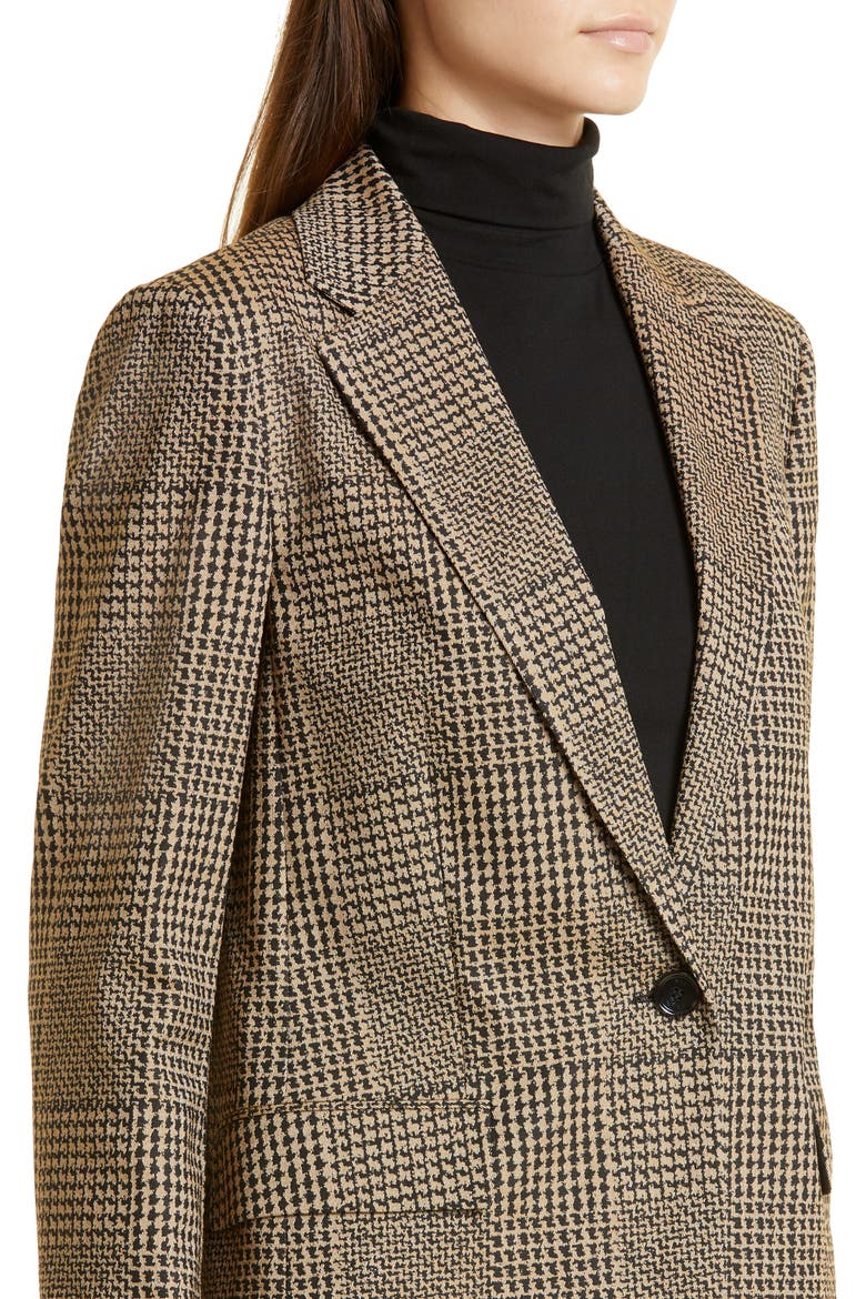 Jocalua Houndstooth Jacket, Alternate, color, CAMEL FANTASY