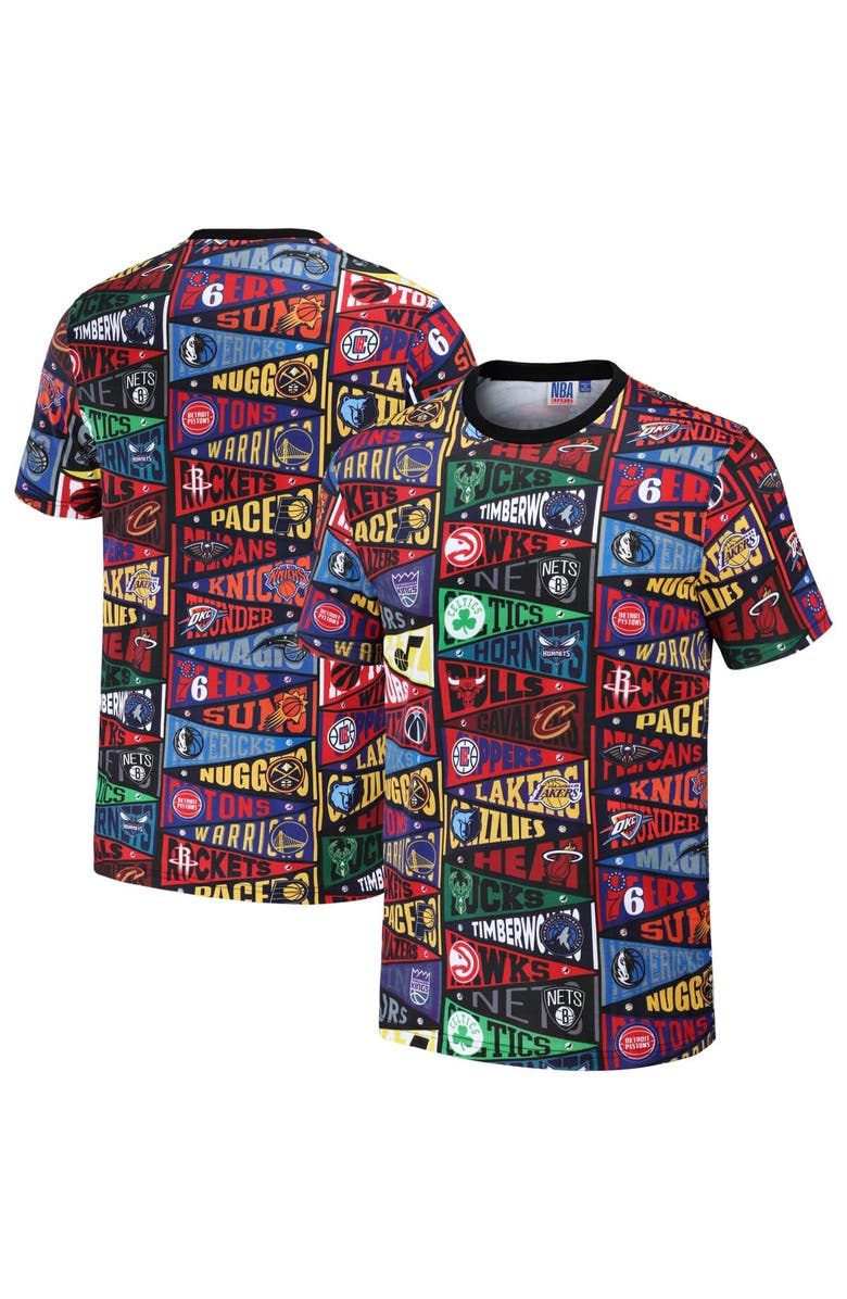 STAPLE Men's NBA x Staple Black All Teams Pennant T-Shirt, Alternate, color, 