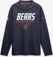Nike Men's Nike Navy Chicago Bears Sideline Lightweight Long Sleeve Hooded Dri-FIT Top
