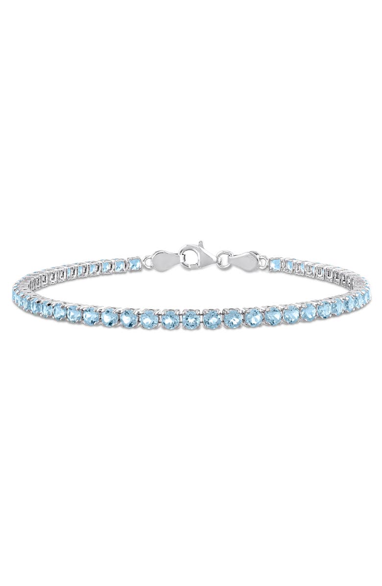 Julianna B. Blue Topaz Tennis Bracelet in Sterling Silver, Main, color, Sky-Blue Topaz