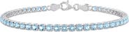 Julianna B. Blue Topaz Tennis Bracelet in Sterling Silver