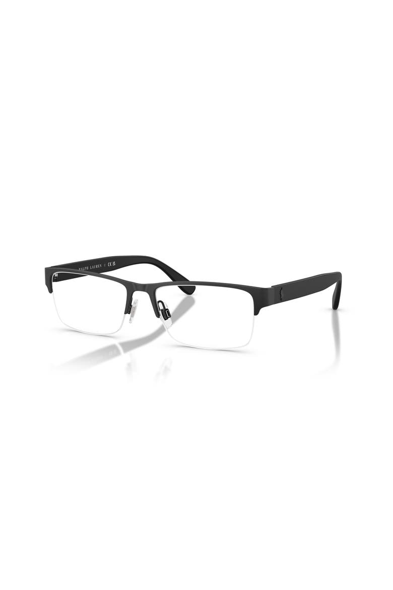56mm Rectangle optical glasses, Main, color, Black