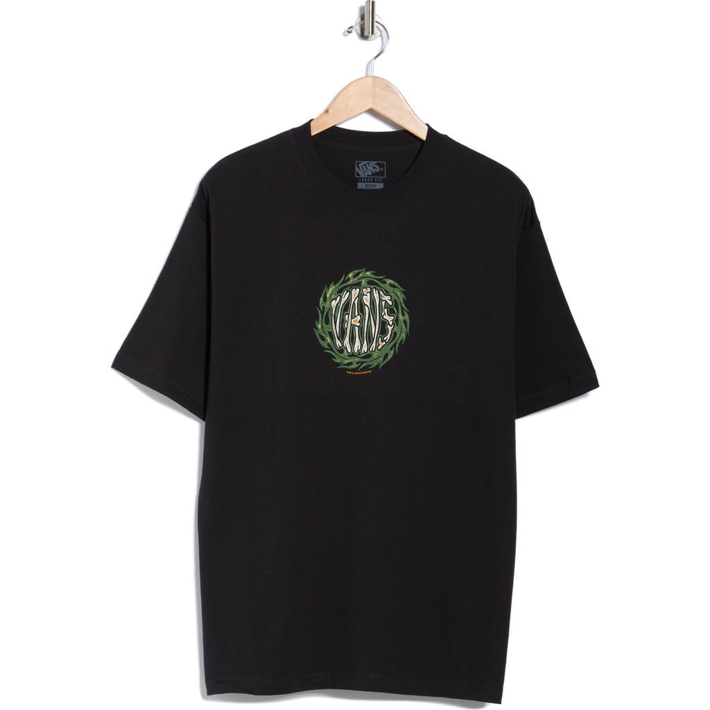 Vans 2k Flame Logo Graphic T-shirt In Black