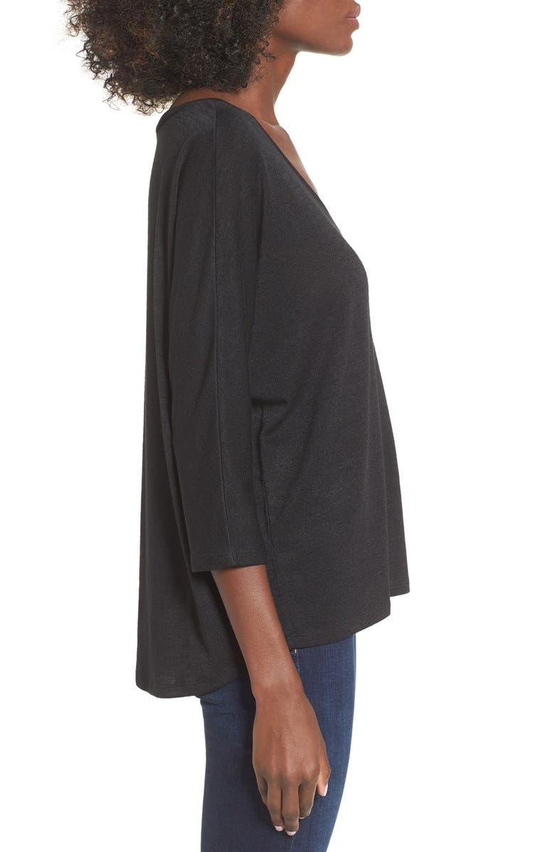 Leith Stretch Knit High/Low Top, Alternate, color, 