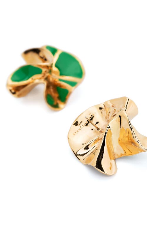 Sterling King Delphinium Enamel Stud Earrings