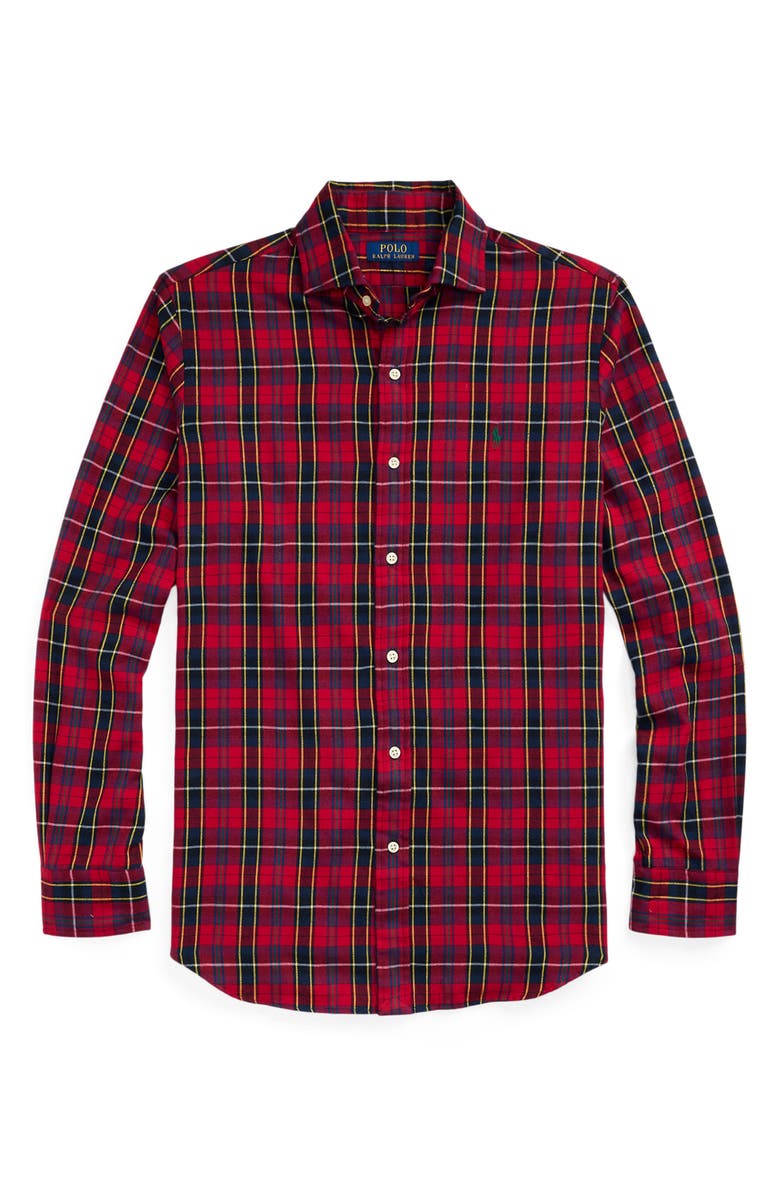 Polo Ralph Lauren Classic Fit Plaid Twill Button-Up Shirt, Alternate, color, 