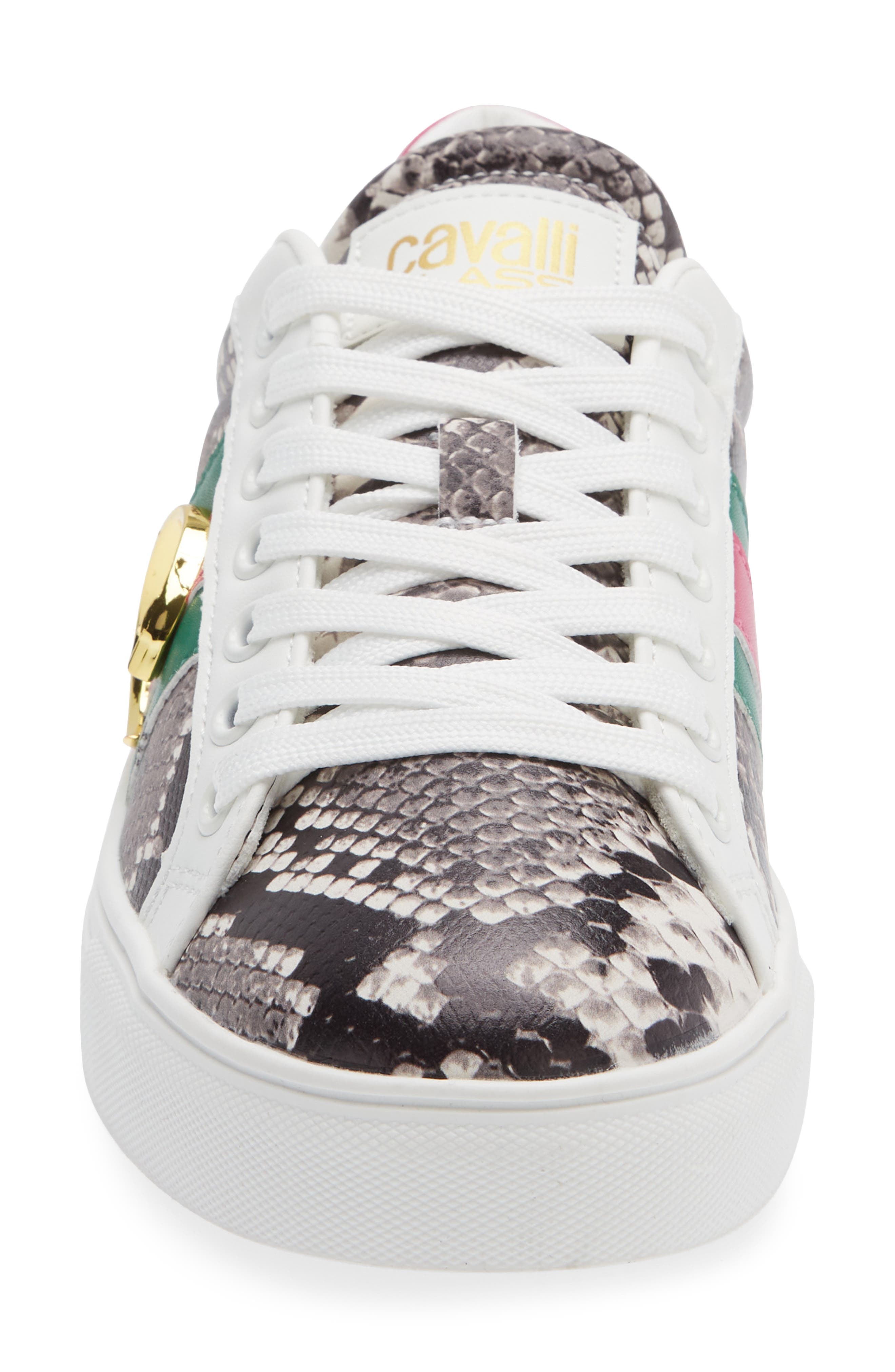 Roberto Cavalli Low Top Sneaker, Alternate, color, White
