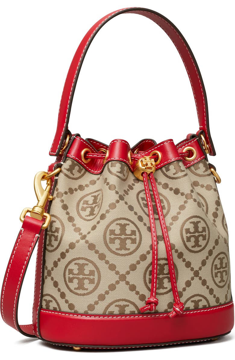 Tory Burch T Monogram Jacquard Bucket Bag, Alternate, color,