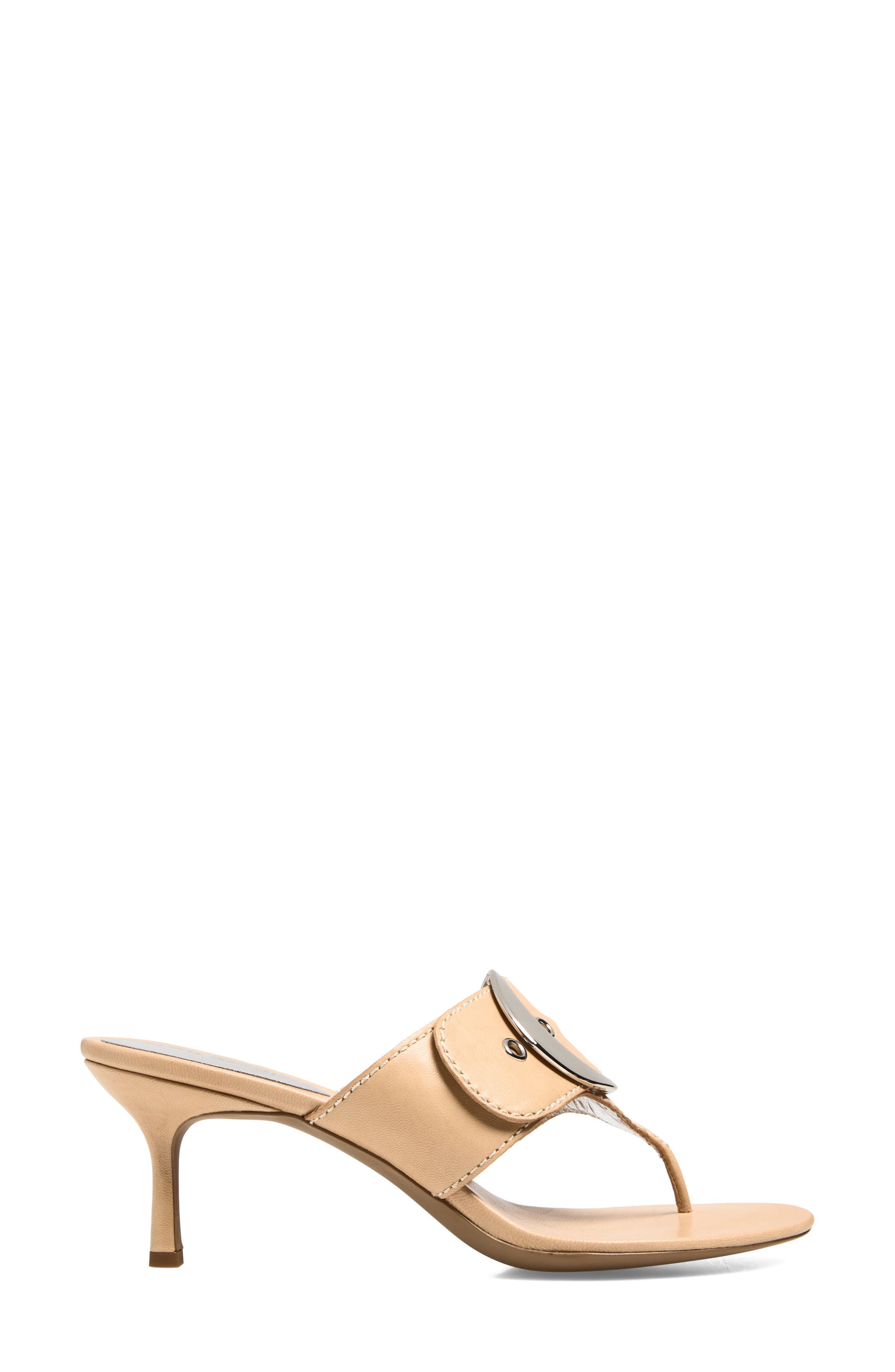 Solani Buckle Accent Sandal, Alternate, color, NATURAL SILVER