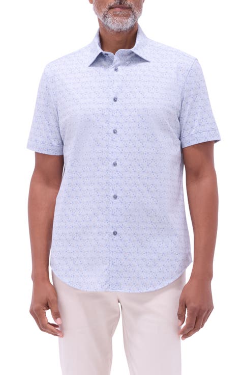 Myron OoohCotton® Print Short Sleeve Button-Up Shirt